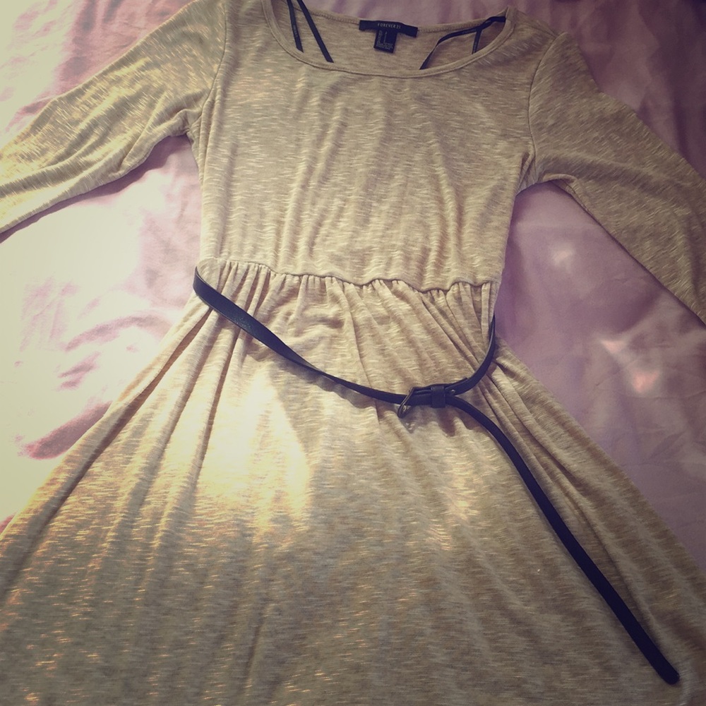 Beige Forever 21 High-Low Dress